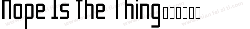 Hope Is the Thing字体转换